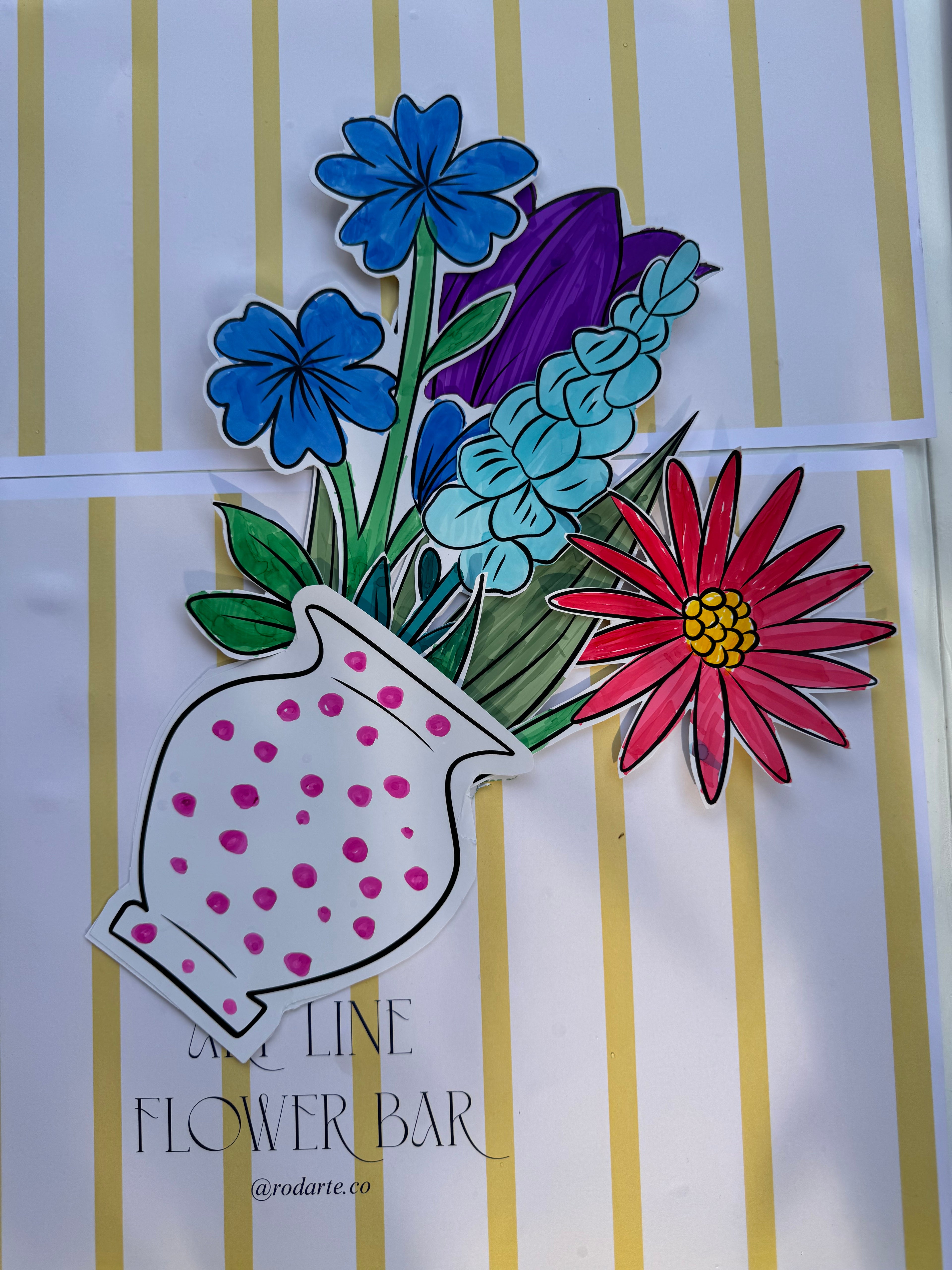 Flower Template PDF – Art Line Collection 🌸✨